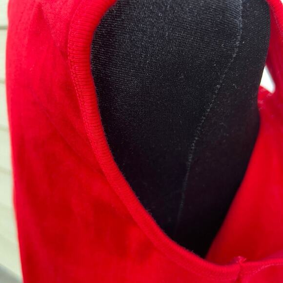 Jordan red rhinestone accent sleeveless tank top, side slits, women's size 2X - Picture 5 of 8